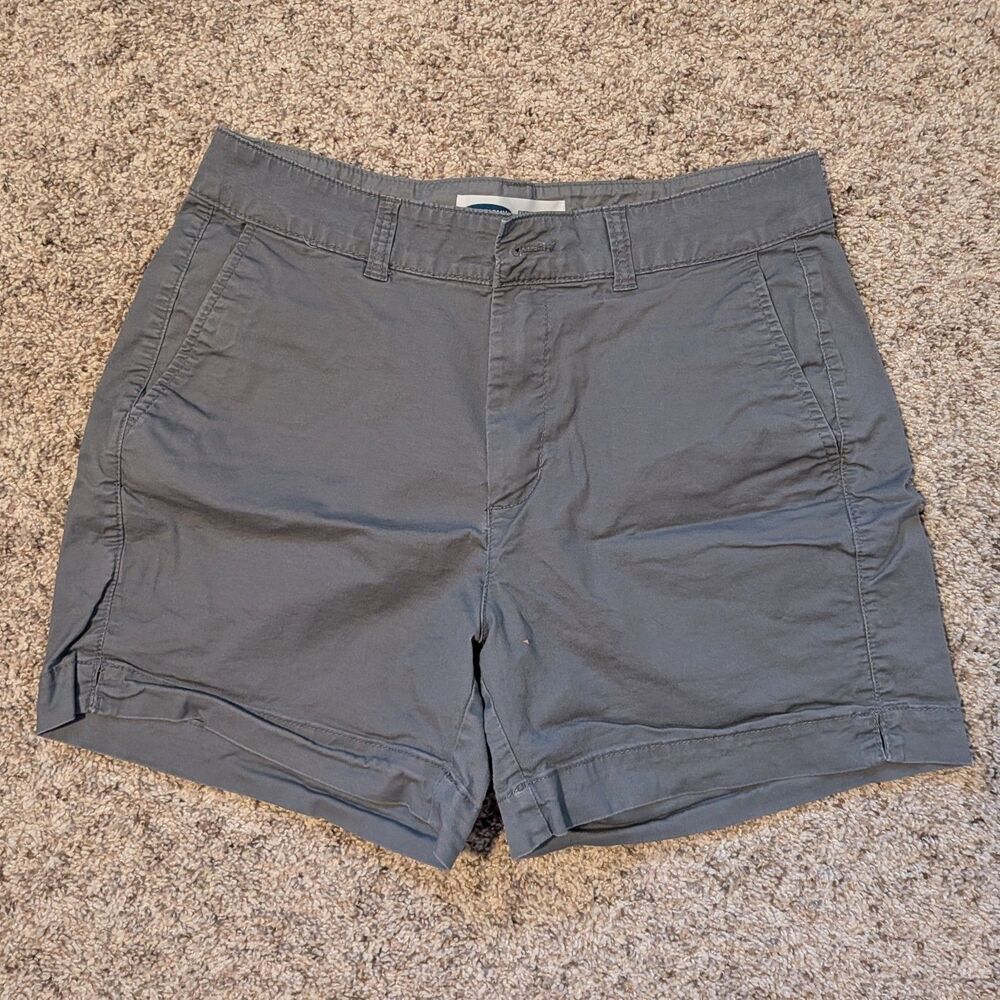 Old Navy Everyday High Rise Gray Shorts 6 Cotton Blend Summer Weather Capsule